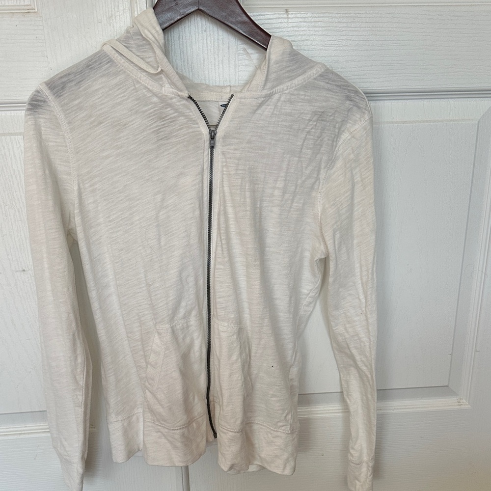 Old Navy White Hoodie Sweatshirt